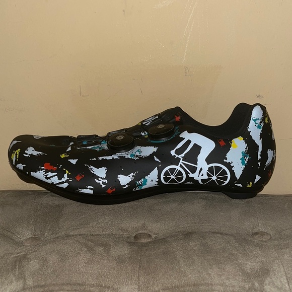 Mens Cycling Road Shoes Cleats Multicolored w/ BOA closure - Picture 1 of 7